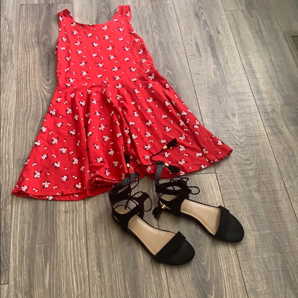 Cherokee red floral dress